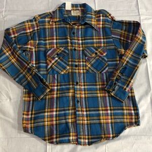 Vintage 50s/60s! 5 Brother USA Union Made Cotton Flannel Shirt 16 Medium Large